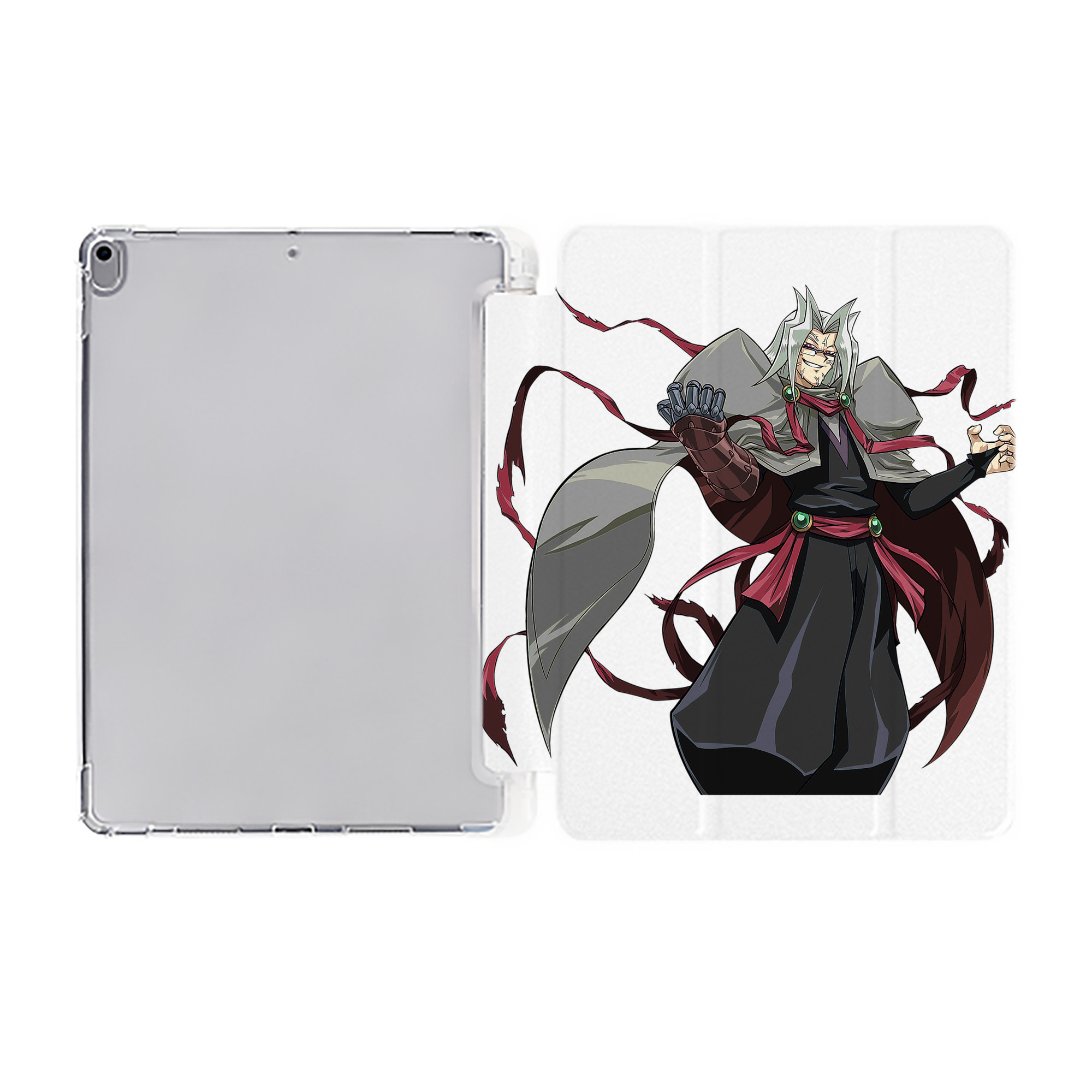 （画像用） 遊☆戯☆王 Yu-Gi-Oh! IPad ケース ペン収納付き 三つ折りスタンド PUレザー×シリコン 対応機種9.5/10.5/10.9インチ